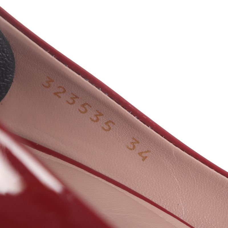 Gucci Gucci Red Peep-Toe Wedge Heels 0079 Size US 5 / IT 35 - 10 Thumbnail