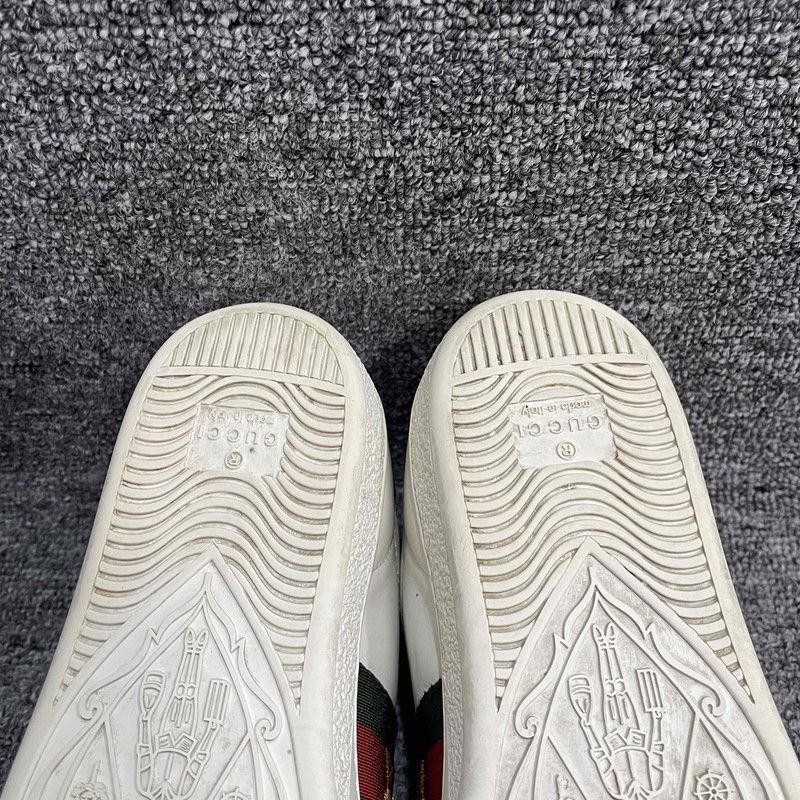 Gucci Gucci ACE Leather Embroidered Sneakers for Women 0079 Size US 4.5 / IT 34.5 - 16 Thumbnail