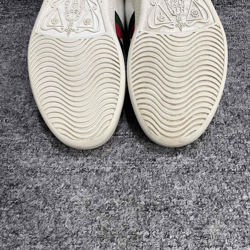 Gucci Gucci ACE Leather Embroidered Sneakers for Women 0079 Size US 4.5 / IT 34.5 - 15 Thumbnail