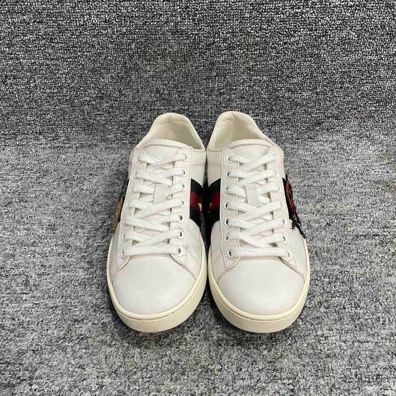 Gucci Gucci ACE Leather Embroidered Sneakers for Women 0079 Size US 4.5 / IT 34.5 - 2 Thumbnail