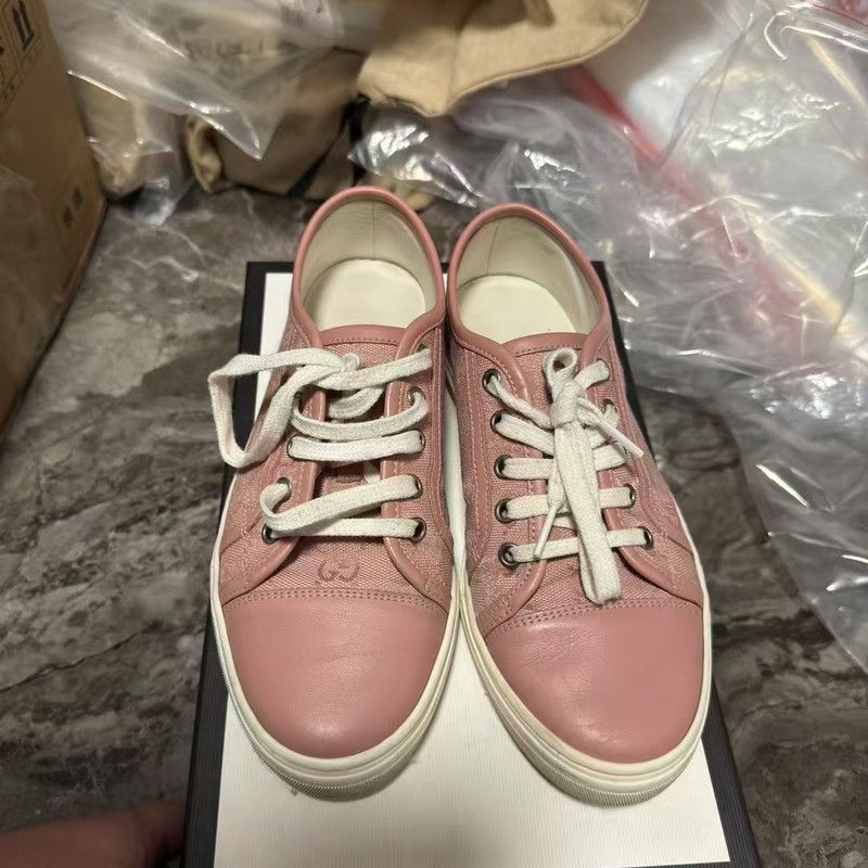 Gucci Gucci Pink Casual Sneakers for Women 0079 Size US 6 / IT 36 - 2 Thumbnail