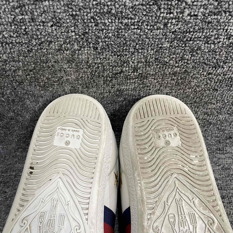 Gucci Gucci Ace Bee and Star Low-Top Sneakers 0079 Size US 8 / IT 38 - 16 Thumbnail