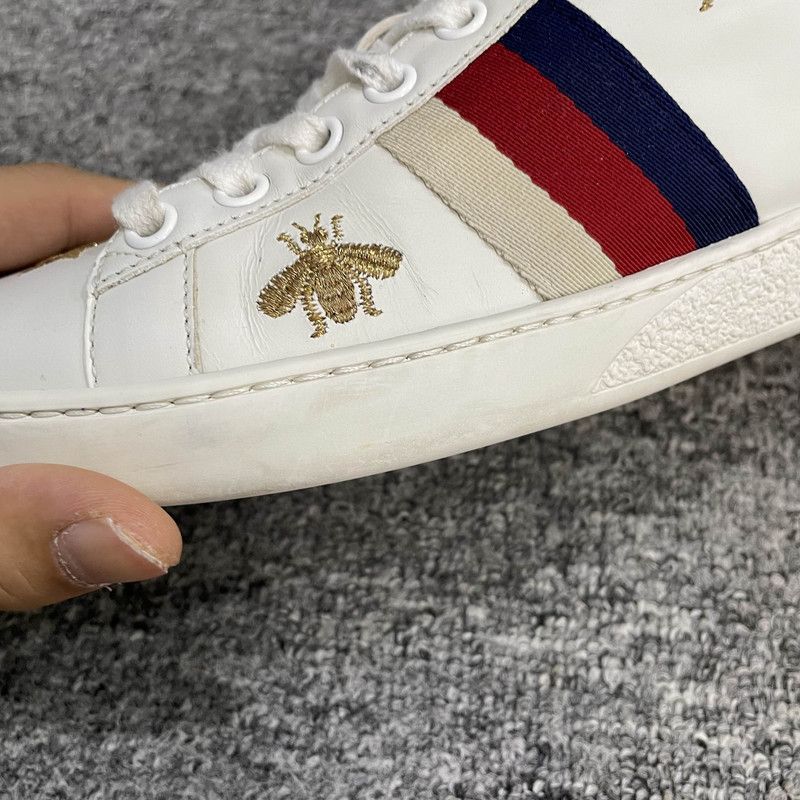 Gucci Gucci Ace Bee and Star Low-Top Sneakers 0079 Size US 8 / IT 38 - 9 Thumbnail