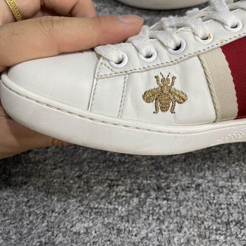Gucci Gucci Ace Bee and Star Low-Top Sneakers 0079 Size US 8 / IT 38 - 6 Thumbnail