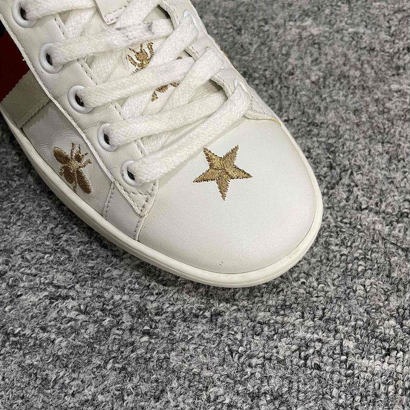 Gucci Gucci Ace Bee and Star Low-Top Sneakers 0079 Size US 8 / IT 38 - 7 Thumbnail