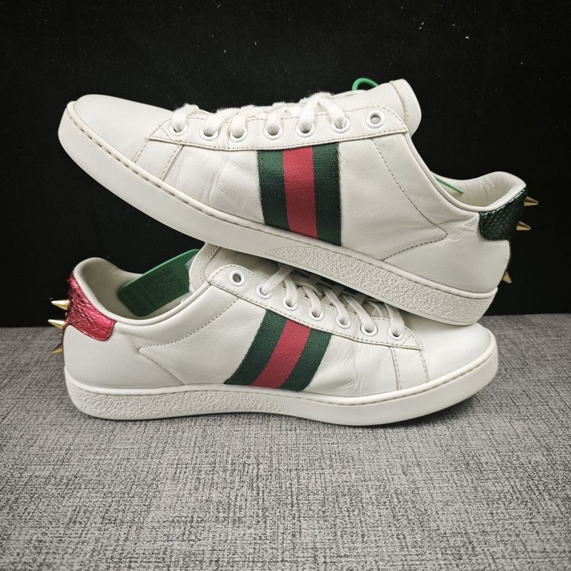 Gucci Gucci ACE Studded Leather Sneakers for Women 0079 Size US 7.5 / IT 37.5 - 8 Thumbnail