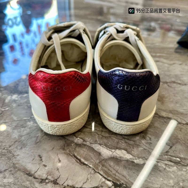Gucci Gucci Casual White Sneakers with Pineapple Design 0079 Size US 6.5 / IT 36.5 - 3 Thumbnail