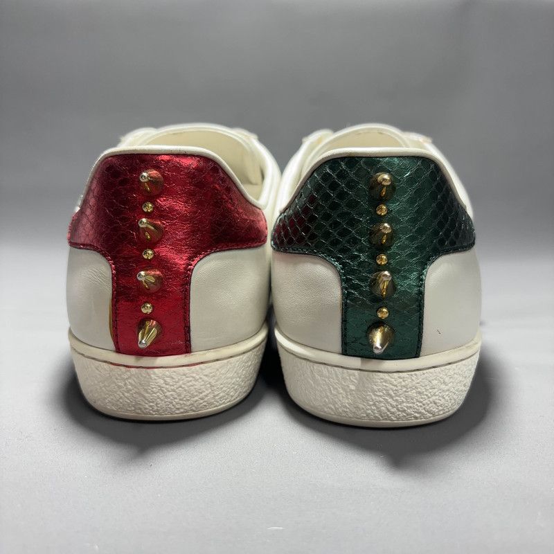 Gucci Gucci Ace Leather Studded Fashion Sneakers for Women 0079 Size US 6.5 / IT 36.5 - 3 Thumbnail