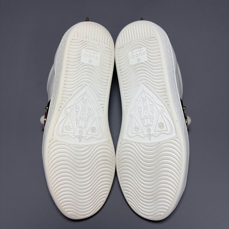 Gucci Gucci Ace Leather Studded Fashion Sneakers for Women 0079 Size US 6.5 / IT 36.5 - 4 Thumbnail