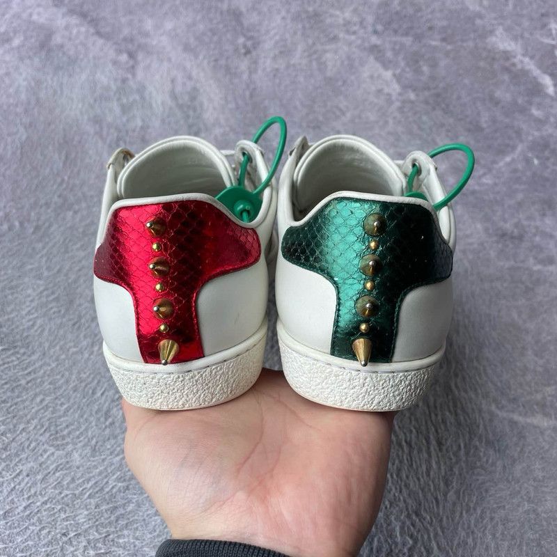 Gucci Gucci ACE Leather Studded Sneakers for Women 0079 Size US 6.5 / IT 36.5 - 3 Thumbnail