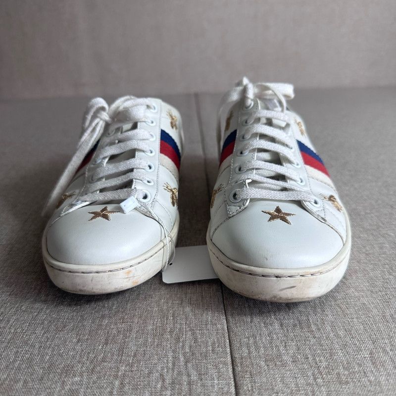 Gucci Gucci Ace Sneakers with Bees and Stars 0079 Size US 6.5 / IT 36.5 - 2 Thumbnail