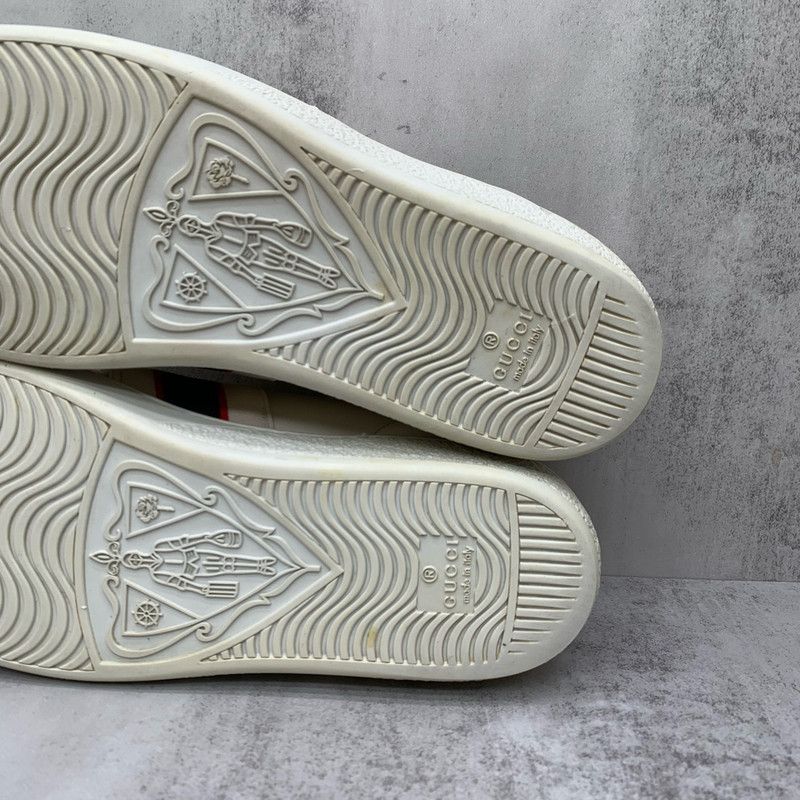 Gucci Gucci Ace Embroidered Lace-Up Fashion Sneakers 0079 Size US 6 / IT 36 - 10 Thumbnail