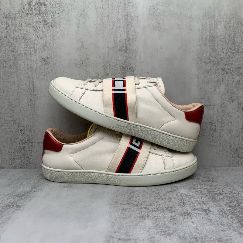 Gucci Gucci Ace Embroidered Lace-Up Fashion Sneakers 0079 Size US 6 / IT 36 - 6 Thumbnail