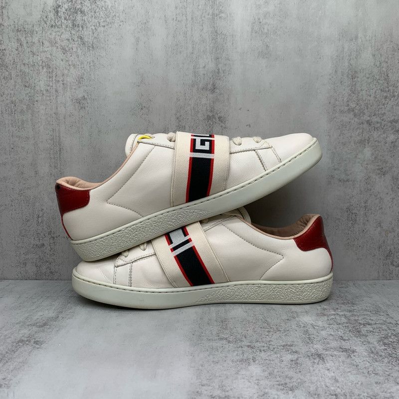 Gucci Gucci Ace Embroidered Lace-Up Fashion Sneakers 0079 Size US 6 / IT 36 - 7 Thumbnail