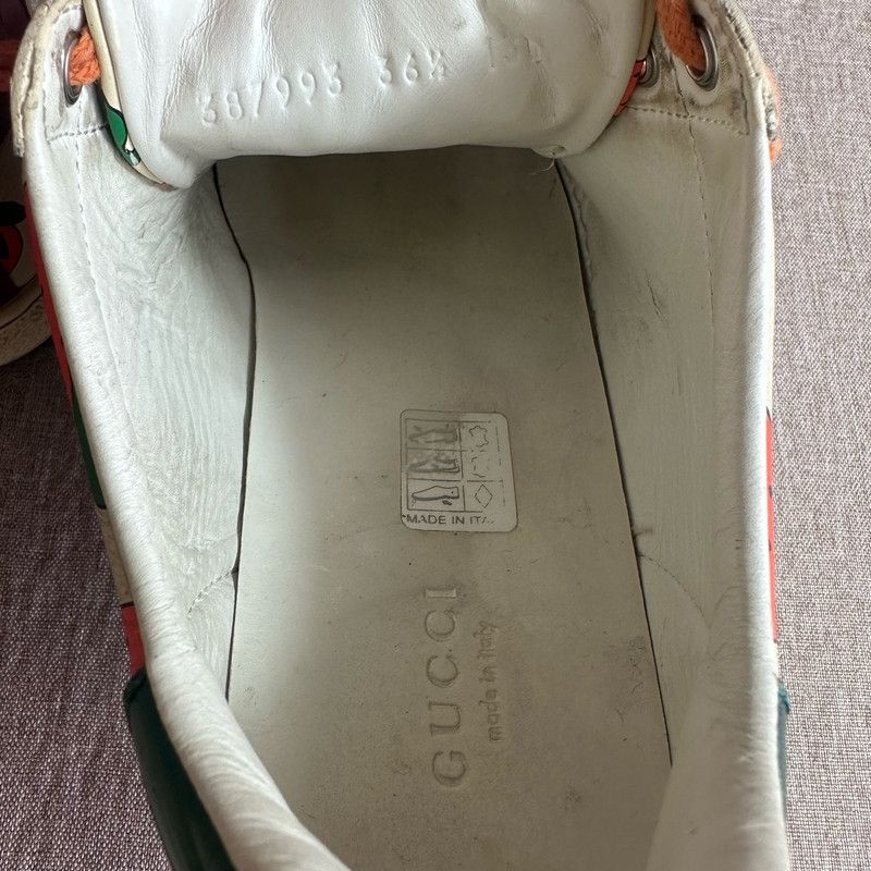 Gucci Gucci Strawberry Print Leather Low-Top Sneakers 0079 Size US 6 / IT 36 - 5 Thumbnail