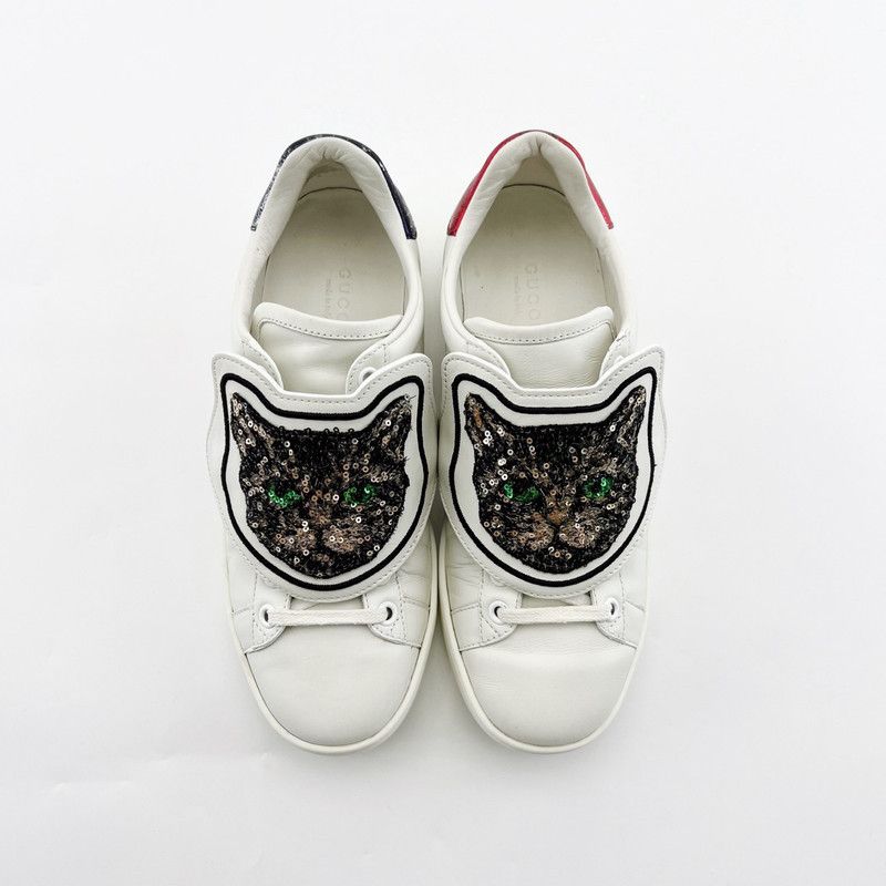 Gucci Gucci Ace Mystic Cat Fashion Sneakers 0079 Size US 8 / IT 38 - 2 Thumbnail