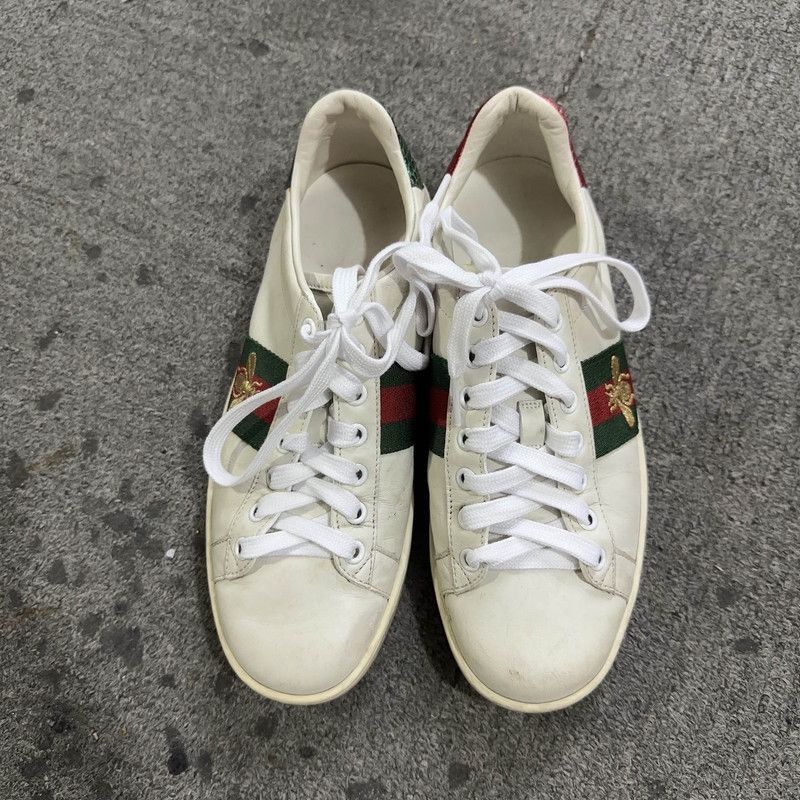 Gucci Gucci Ace Low-Top Sneakers with Bee Design 0079 Size US 6 / IT 36 - 2 Thumbnail
