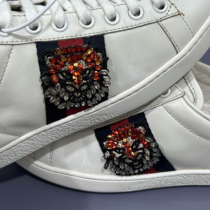 Gucci Gucci ACE Leather Casual Sneakers for Women 0079 Size US 4.5 / IT 34.5 - 8 Thumbnail