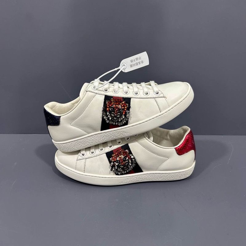 Gucci Gucci ACE Leather Casual Sneakers for Women 0079 Size US 4.5 / IT 34.5 - 6 Thumbnail