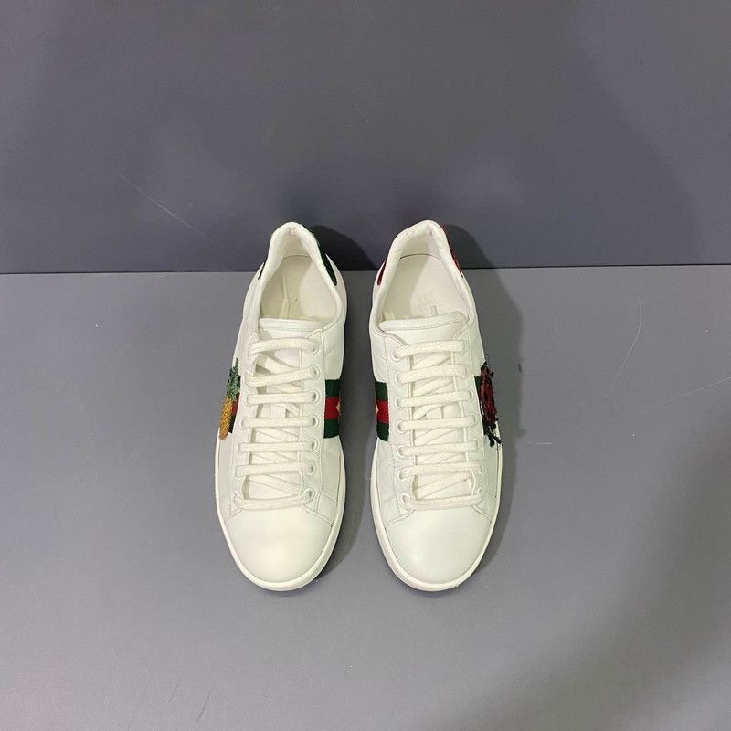 Gucci Gucci Ace Leather Pineapple Embroidered Sneakers 0079 Size US 8 / IT 38 - 2 Thumbnail