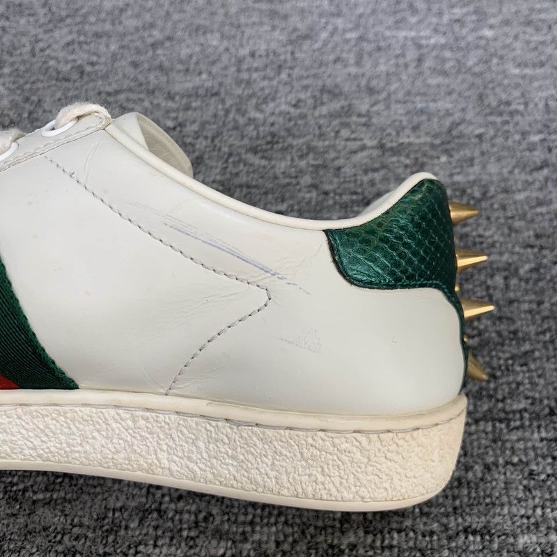 Gucci Gucci ACE Leather Studded Fashion Sneakers for Women 0079 Size US 5 / IT 35 - 9 Thumbnail
