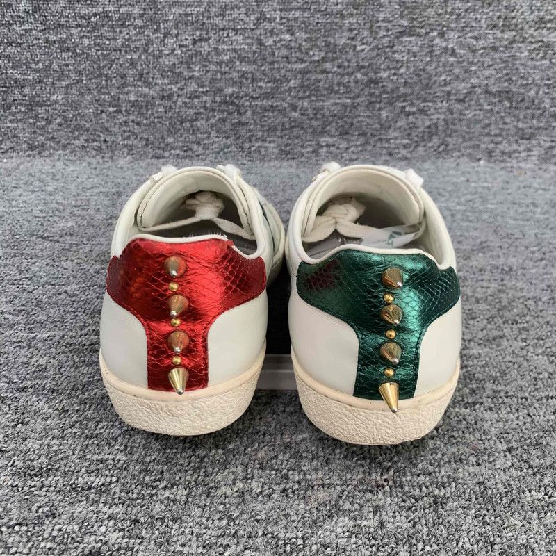Gucci Gucci ACE Leather Studded Fashion Sneakers for Women 0079 Size US 5 / IT 35 - 3 Thumbnail
