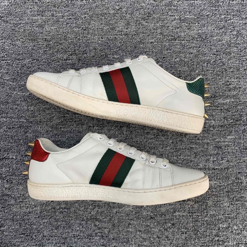 Gucci Gucci ACE Leather Studded Fashion Sneakers for Women 0079 Size US 5 / IT 35 - 13 Thumbnail