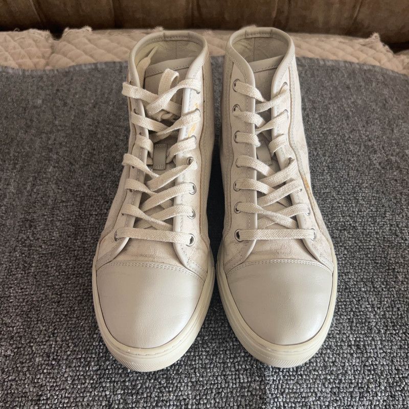 Gucci GUCCI High-Top Monogram Canvas Sneakers for Women 0079 Size US 5 / IT 35 - 6 Thumbnail