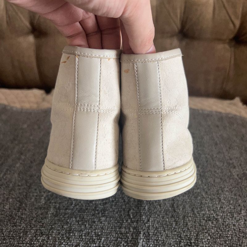 Gucci GUCCI High-Top Monogram Canvas Sneakers for Women 0079 Size US 5 / IT 35 - 7 Thumbnail