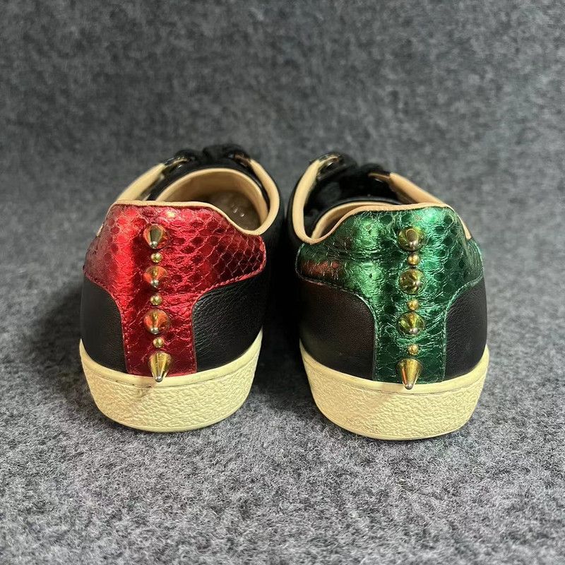 Gucci Gucci Ace Leather Studded Fashion Sneakers for Women 0079 Size US 5 / IT 35 - 3 Thumbnail