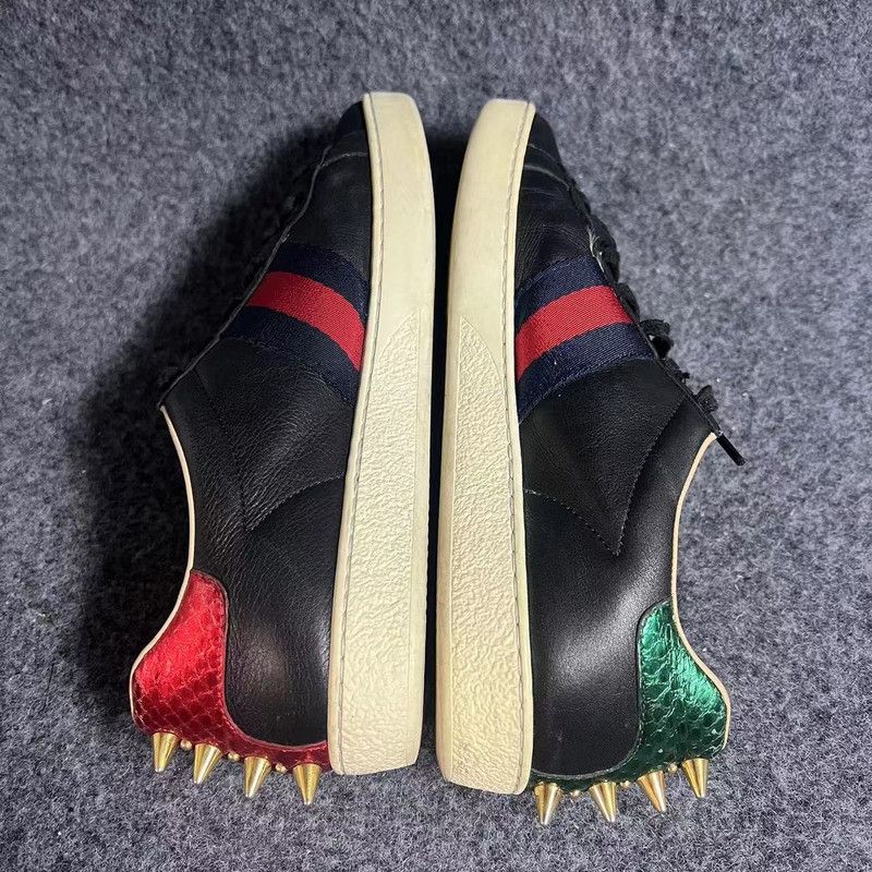Gucci Gucci Ace Leather Studded Fashion Sneakers for Women 0079 Size US 5 / IT 35 - 7 Thumbnail