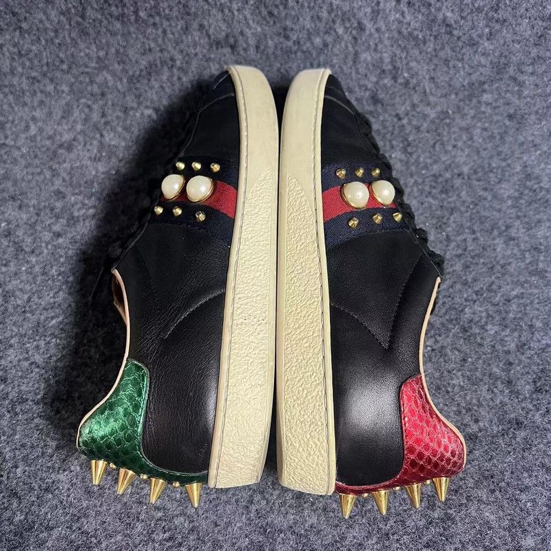 Gucci Gucci Ace Leather Studded Fashion Sneakers for Women 0079 Size US 5 / IT 35 - 8 Thumbnail