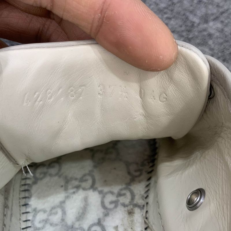 Gucci Gucci Beige Canvas GG Logo Low-Top Sneakers 0079 Size US 6 / IT 36 - 5 Thumbnail