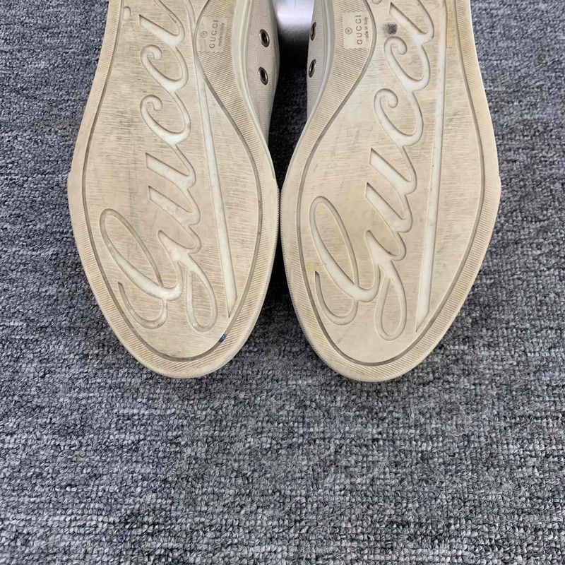 Gucci Gucci Beige Canvas GG Logo Low-Top Sneakers 0079 Size US 6 / IT 36 - 13 Thumbnail