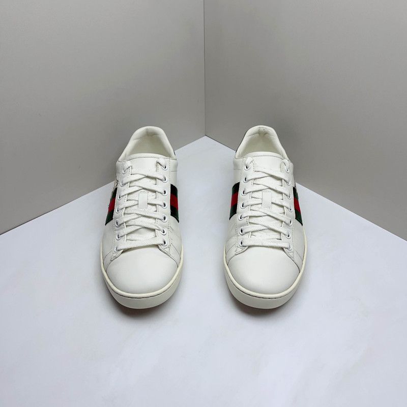 Gucci Gucci Ace Leather Sneakers with Cat Motif 0079 Size US 6.5 / IT 36.5 - 2 Thumbnail