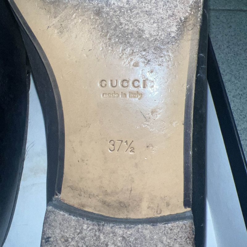 Gucci Gucci Black Leather Slip-On Loafers for Women 0079 Size US 6 / IT 36 - 5 Thumbnail