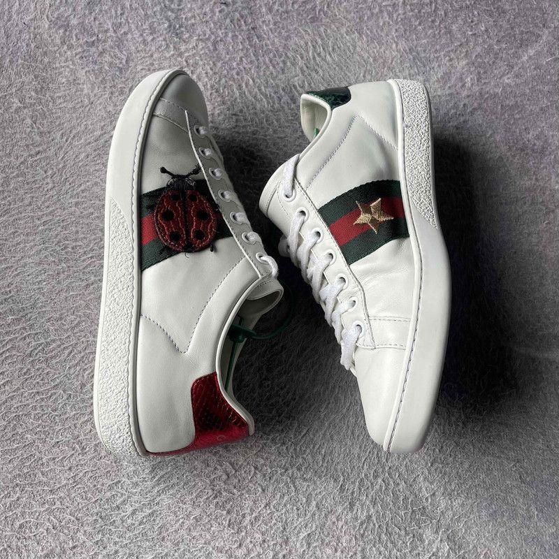 Gucci Gucci ACE Leather Pineapple Embroidery Sneakers 0079 Size US 8 / IT 38 - 6 Thumbnail