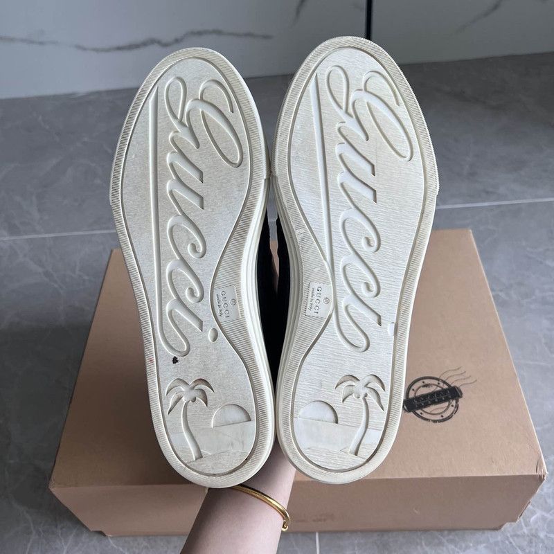 Gucci Gucci Stylish Black Slip-On Sneakers for Women 0079 Size US 5 / IT 35 - 4 Thumbnail