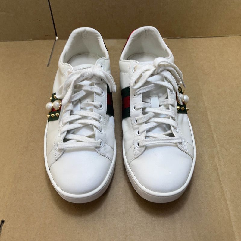 Gucci Gucci Ace Studded Fashion Sneakers for Women 0079 Size US 6.5 / IT 36.5 - 2 Thumbnail