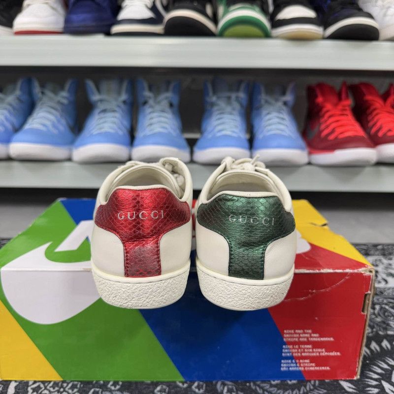 Gucci Gucci Ace White Leather Sneakers with Bee 0079 Size US 6 / IT 36 - 3 Thumbnail