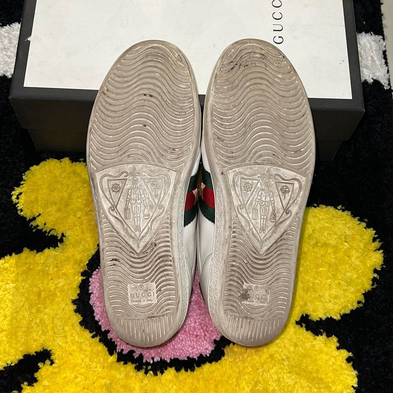Gucci Gucci White Leather Pineapple Embroidered Sneakers 0079 Size US 6.5 / IT 36.5 - 6 Thumbnail