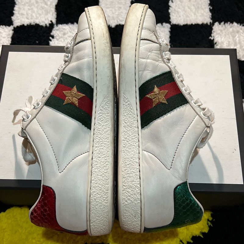 Gucci Gucci White Leather Pineapple Embroidered Sneakers 0079 Size US 6.5 / IT 36.5 - 2 Thumbnail