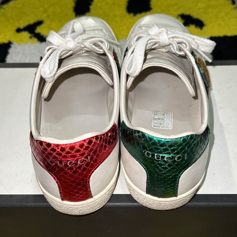 Gucci Gucci White Leather Pineapple Embroidered Sneakers 0079 Size US 6.5 / IT 36.5 - 5 Thumbnail