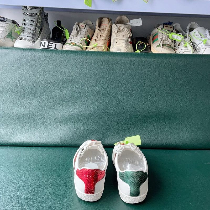 Gucci Gucci Ace White Fashion Sneakers for Women 0079 Size US 4.5 / IT 34.5 - 3 Thumbnail