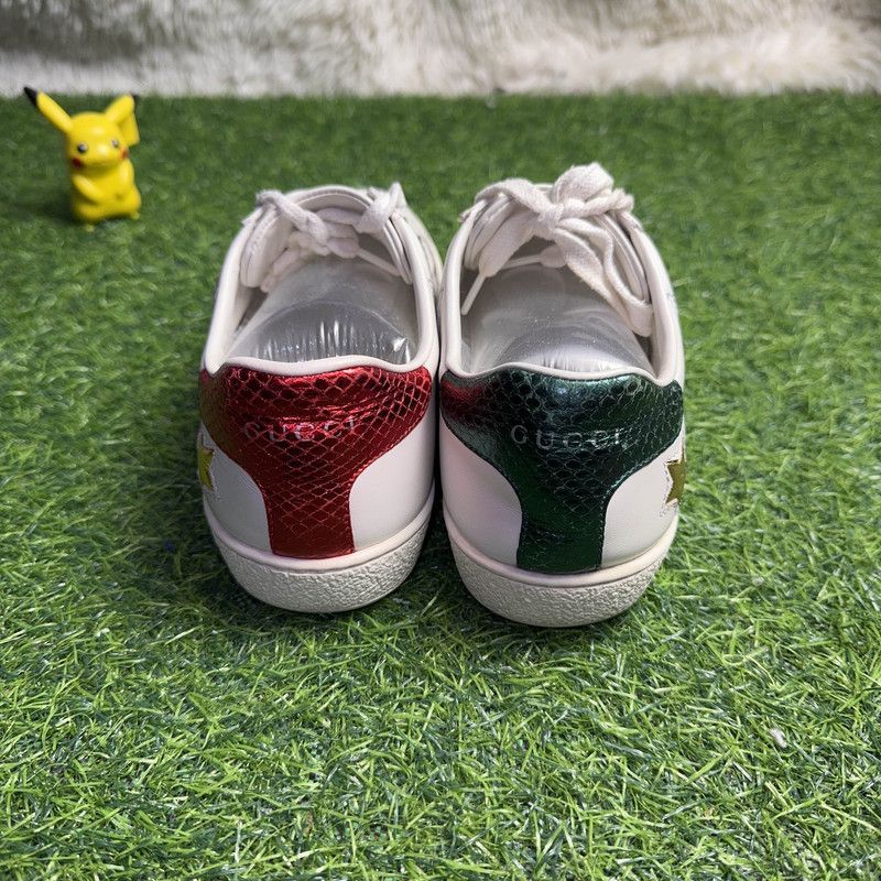 Gucci Gucci Ace Leather Star Low-Top Sneakers 0079 Size US 6 / IT 36 - 3 Thumbnail