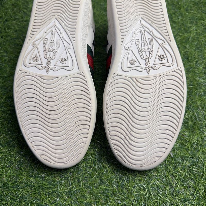 Gucci Gucci Ace Leather Star Low-Top Sneakers 0079 Size US 6 / IT 36 - 6 Thumbnail