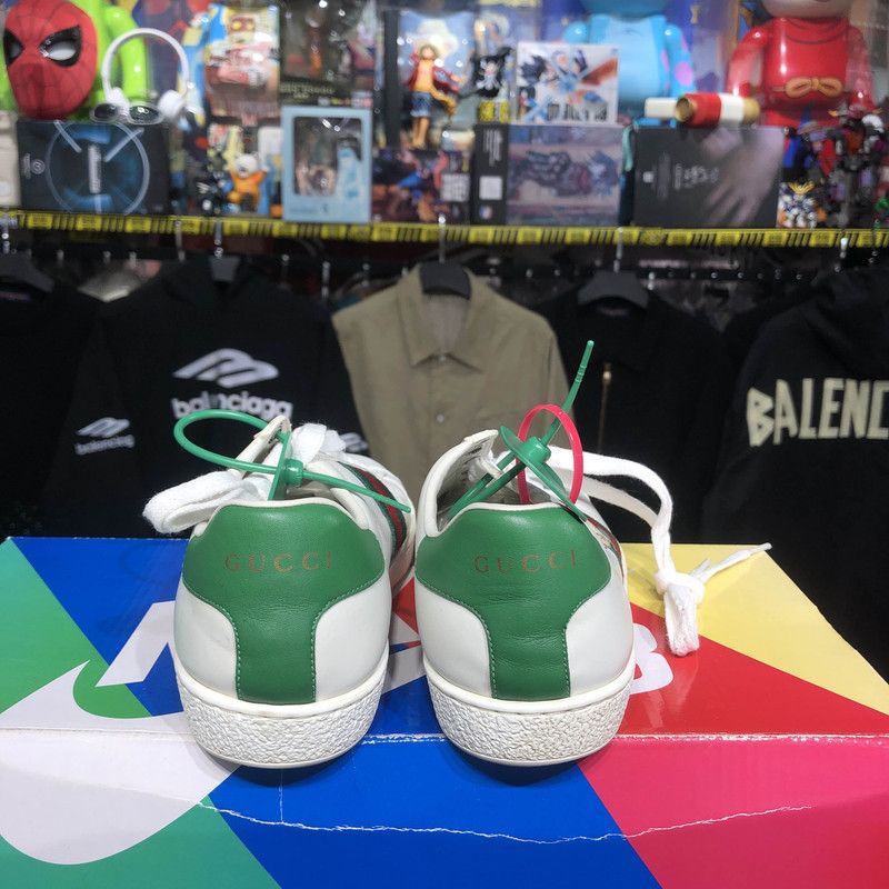 Gucci Gucci Ace Leather Sneakers with Cat Design 0079 Size US 5 / IT 35 - 3 Thumbnail