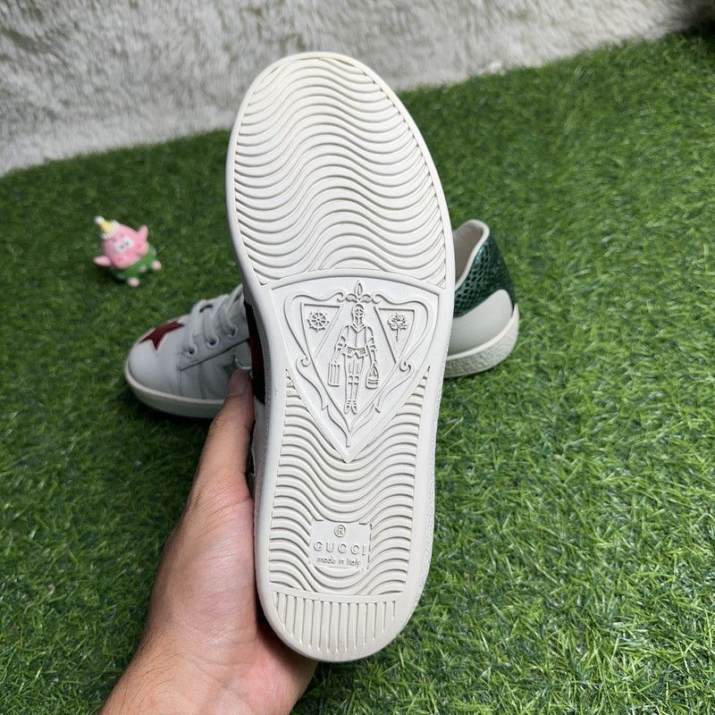 Gucci Gucci Ace Leather Star Low-Top Sneakers 0079 Size US 6 / IT 36 - 6 Thumbnail