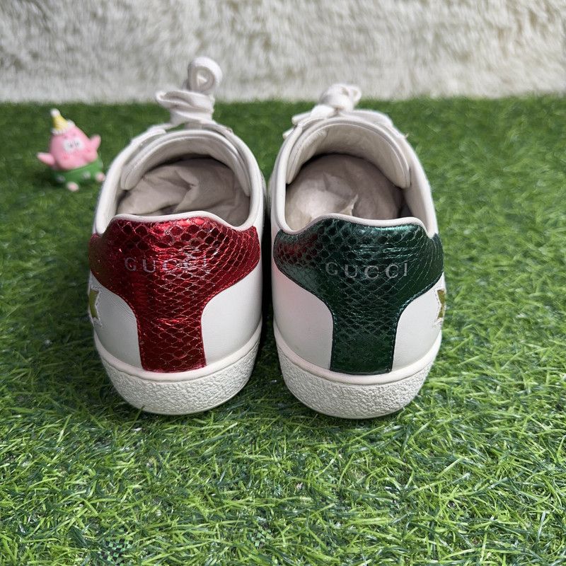 Gucci Gucci Ace Leather Star Low-Top Sneakers 0079 Size US 6 / IT 36 - 3 Thumbnail