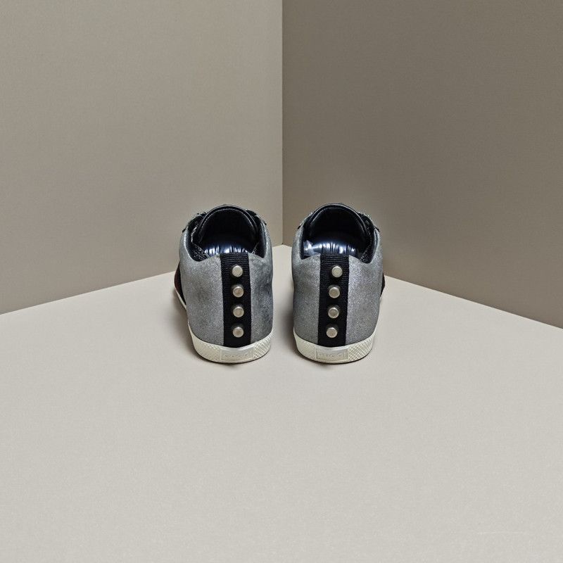 Gucci Gucci Silver Web Low-Top Fashion Sneakers for Women 0079 Size US 5 / IT 35 - 3 Thumbnail